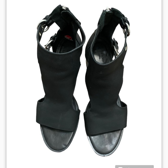 Rag Bone  N.York Italian Made Bloch Heels Ankle Wrap Sandals Size 40 - Picture 3 of 14